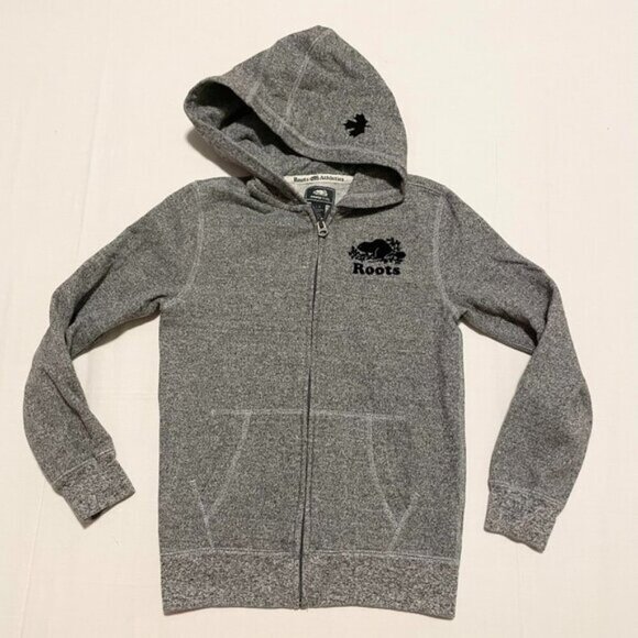 Roots Gray Kids Hoodie 9-10y Size Large - Picture 1 of 16